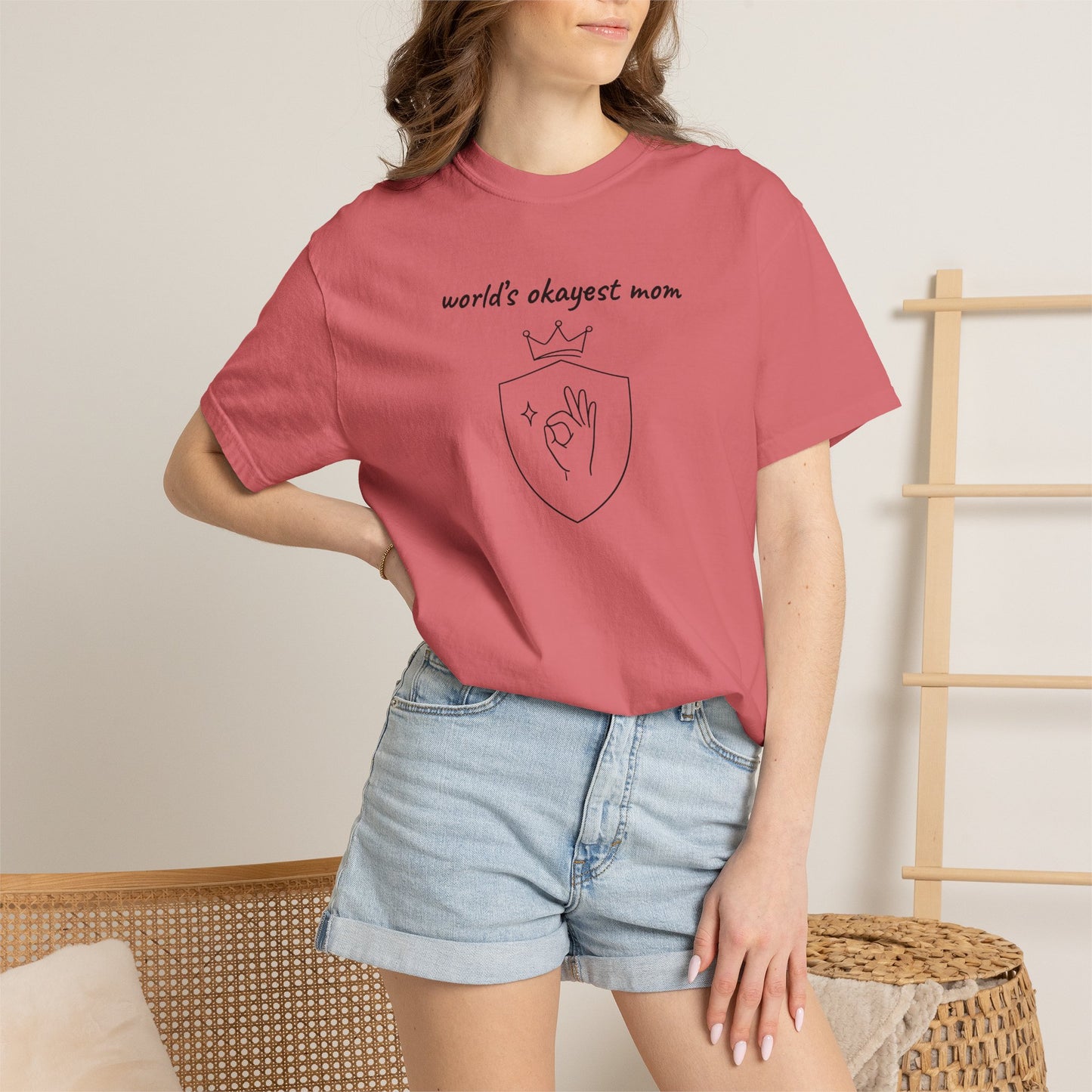 World's Okayest Mom Shirt | Funny Mom Gift | Mother's Day Tee | Mom Humor Shirt