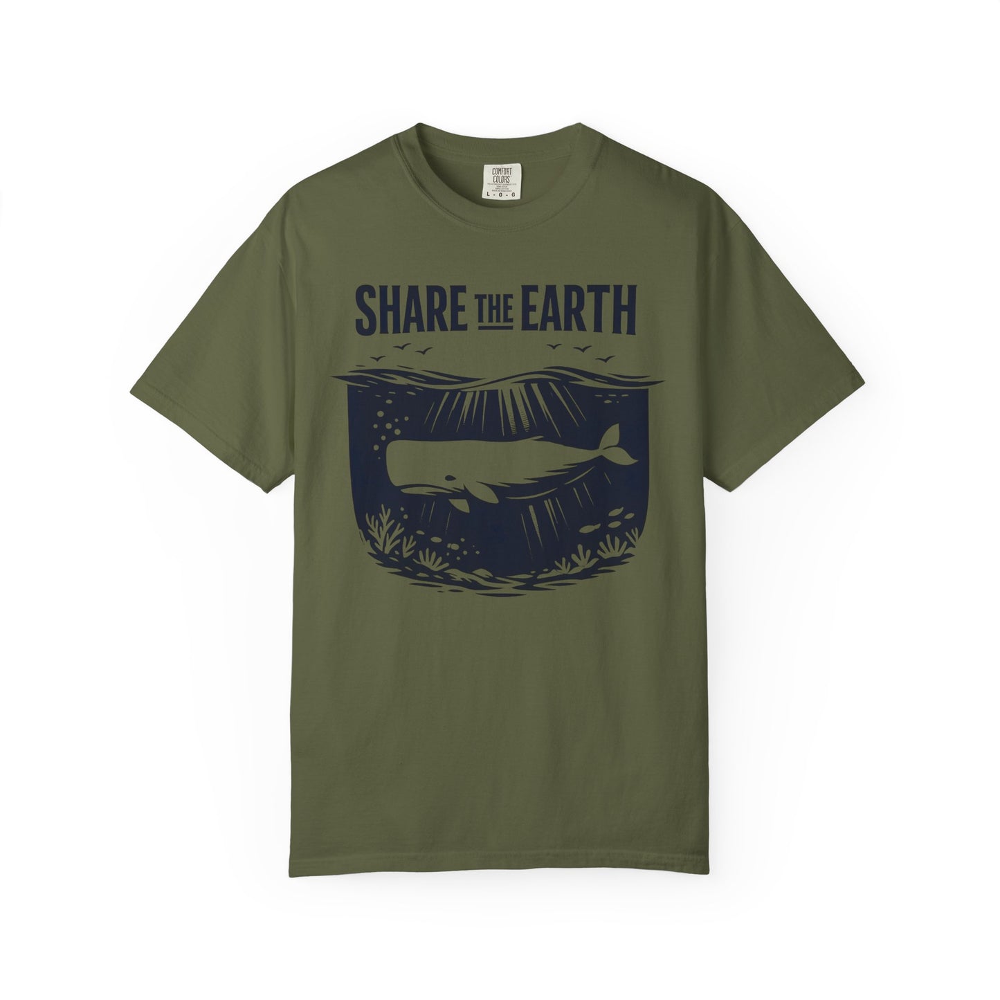 Whale Conservation Tee | Share the Earth Graphic Shirt | Ocean Wildlife Gift | Unisex