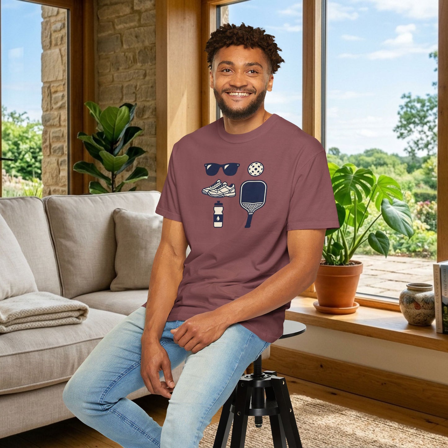 Pickleball Essentials Icon Tee Minimalist Pickler Sport Unisex Graphic Shirt