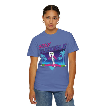 Stay Flexible Retro 80s Splits Aerobics Tee | Vintage Gym Shirt Women