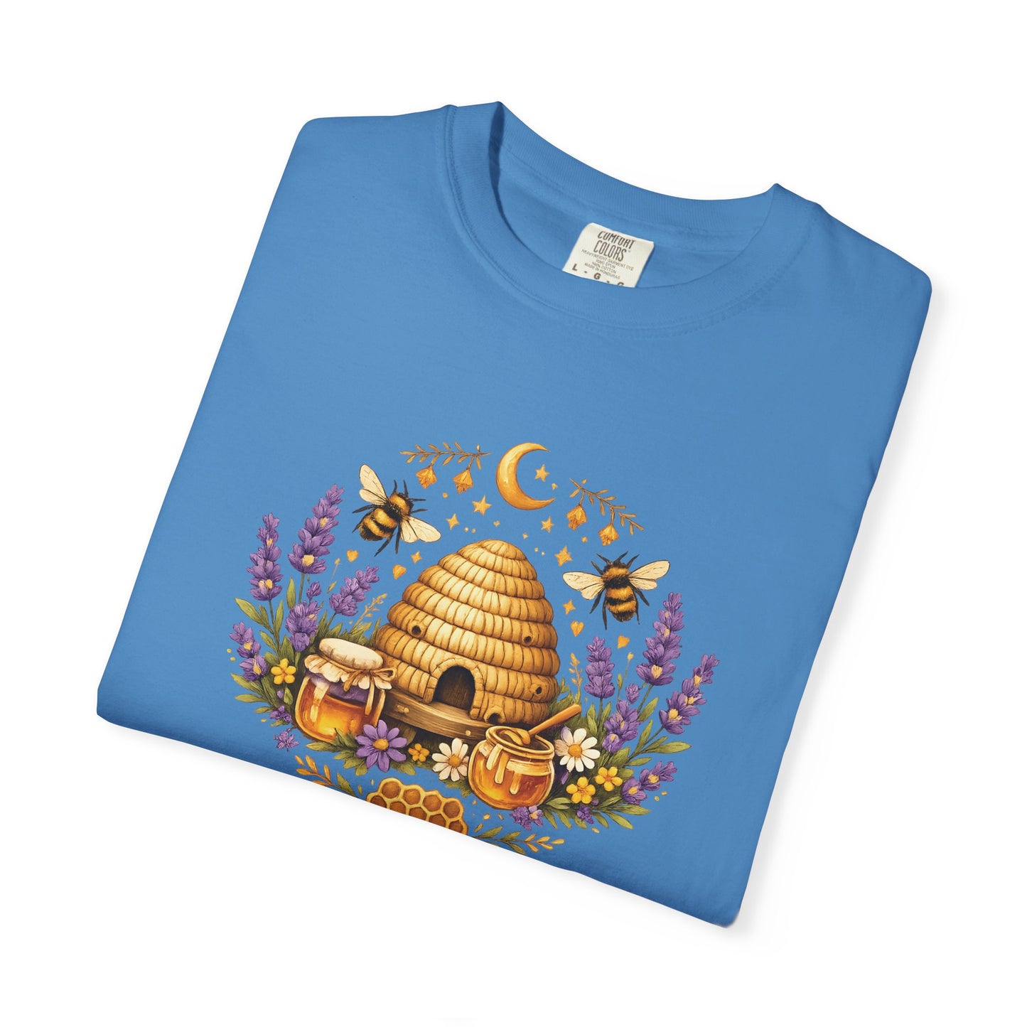 Beehive Honey and Lavender Tee | Vintage Nature Art Shirt | Botanical Garden Gift