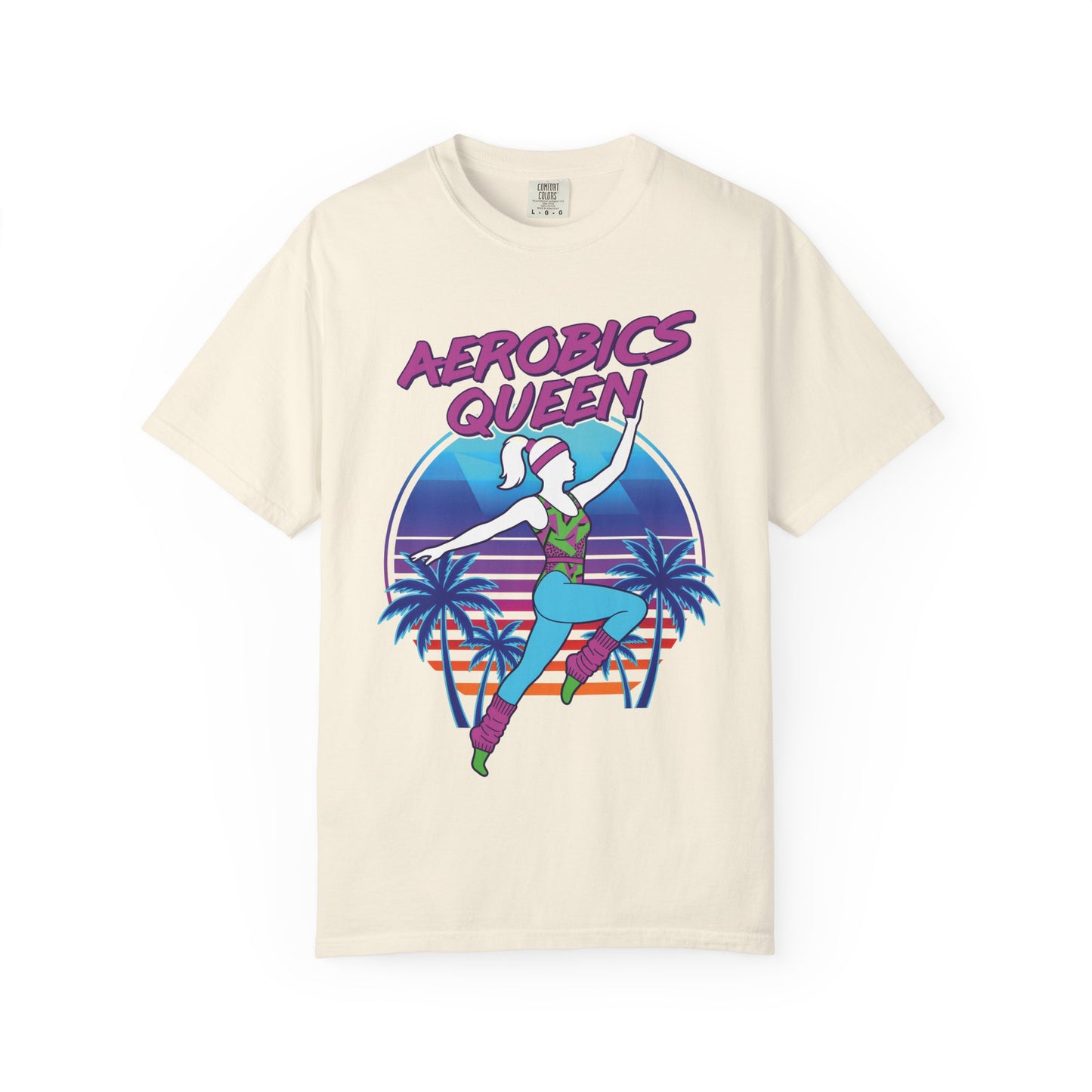 Aerobics Queen Retro 80s Dance Graphic Tee | Vintage Workout Shirt Women