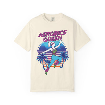 Aerobics Queen Retro 80s Dance Graphic Tee | Vintage Workout Shirt Women