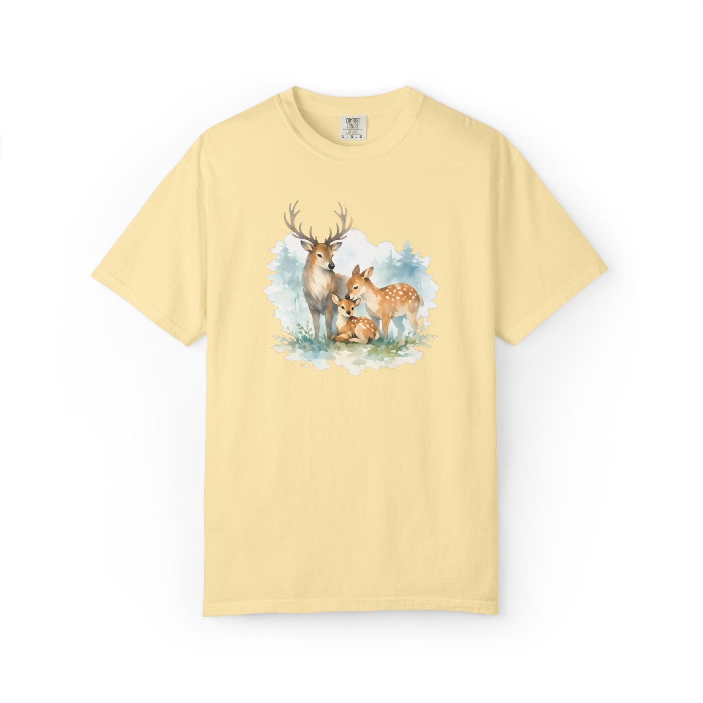Watercolor Deer Family Tee | Forest Wildlife Art Shirt | Nature Lover Gift | Unisex