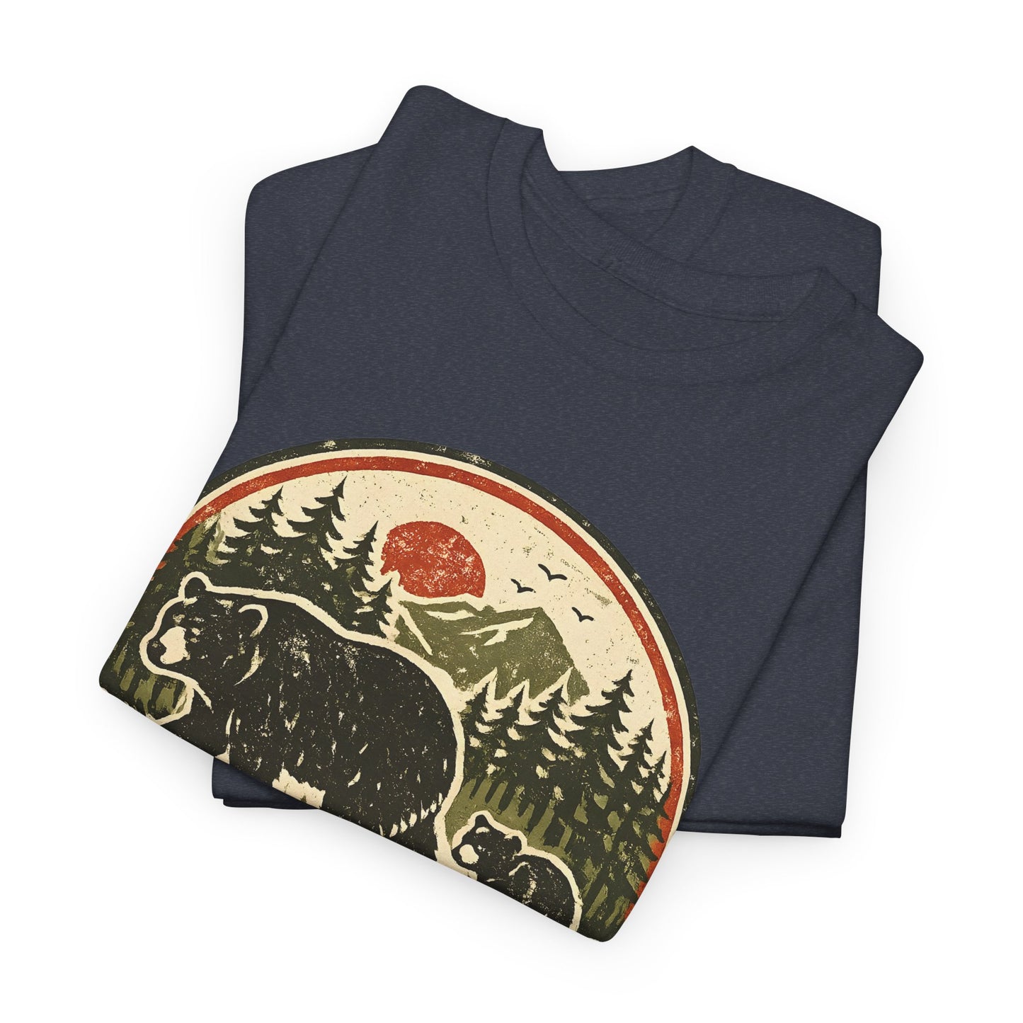 Bear and Cub Retro Badge Tee | Protect What's Wild | Wildlife Lover Gift | Unisex