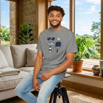 Pickleball Essentials Icon Tee Minimalist Pickler Sport Unisex Graphic Shirt