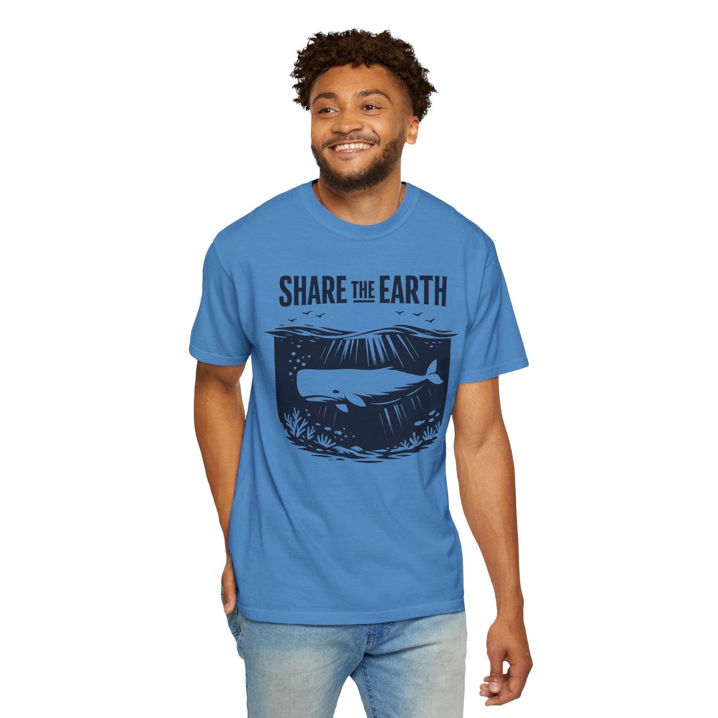 Whale Conservation Tee | Share the Earth Graphic Shirt | Ocean Wildlife Gift | Unisex