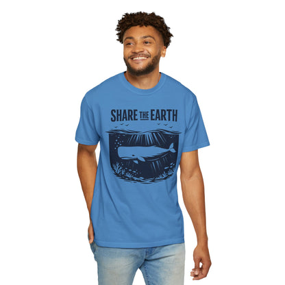Whale Conservation Tee | Share the Earth Graphic Shirt | Ocean Wildlife Gift | Unisex