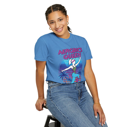Aerobics Queen Retro 80s Dance Graphic Tee | Vintage Workout Shirt Women
