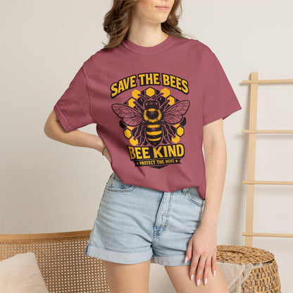 Save the Bees Graphic Tee | Bee Kind Conservation Shirt | Earth Day Gift | Nature Tee