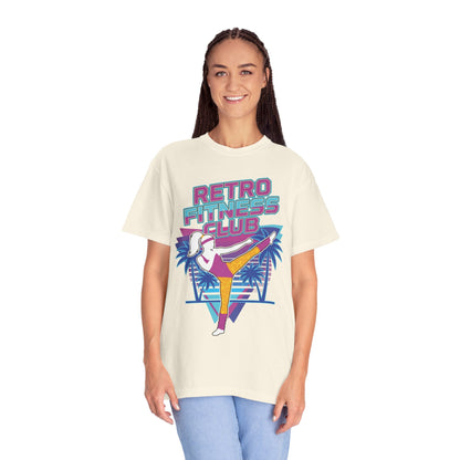 Retro Fitness Club High Kick 80s Tee | Vintage Aerobics Shirt Women