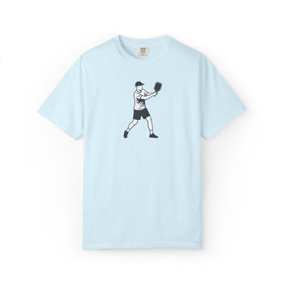 Pickleball Player Silhouette Tee Pickler Minimalist Men's Graphic Shirt