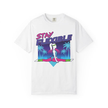 Stay Flexible Retro 80s Splits Aerobics Tee | Vintage Gym Shirt Women
