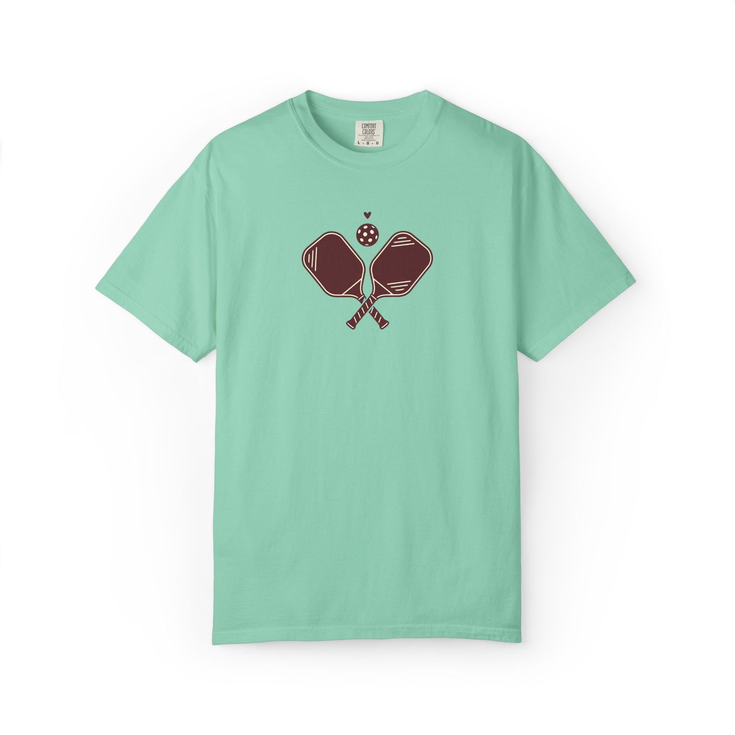 Pickleball Heart Icon Tee Pickler Love Minimalist Graphic Unisex Shirt