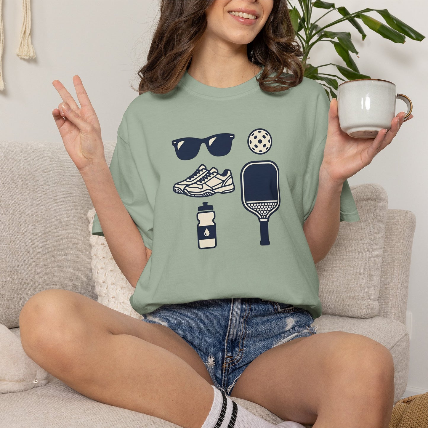 Pickleball Essentials Icon Tee Minimalist Pickler Sport Unisex Graphic Shirt