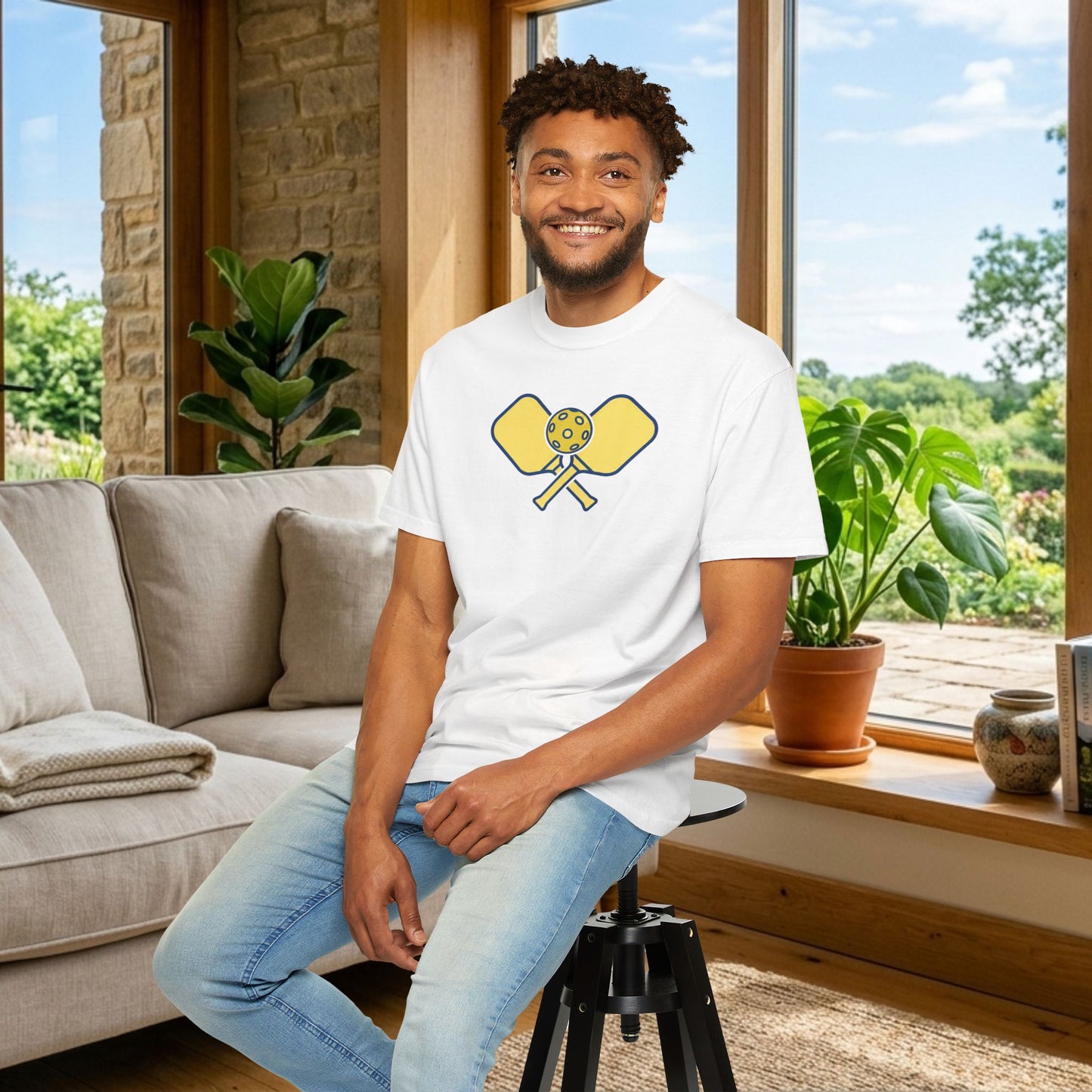 Pickleball Crossed Paddles Tee Pickler Minimalist Graphic Unisex Shirt