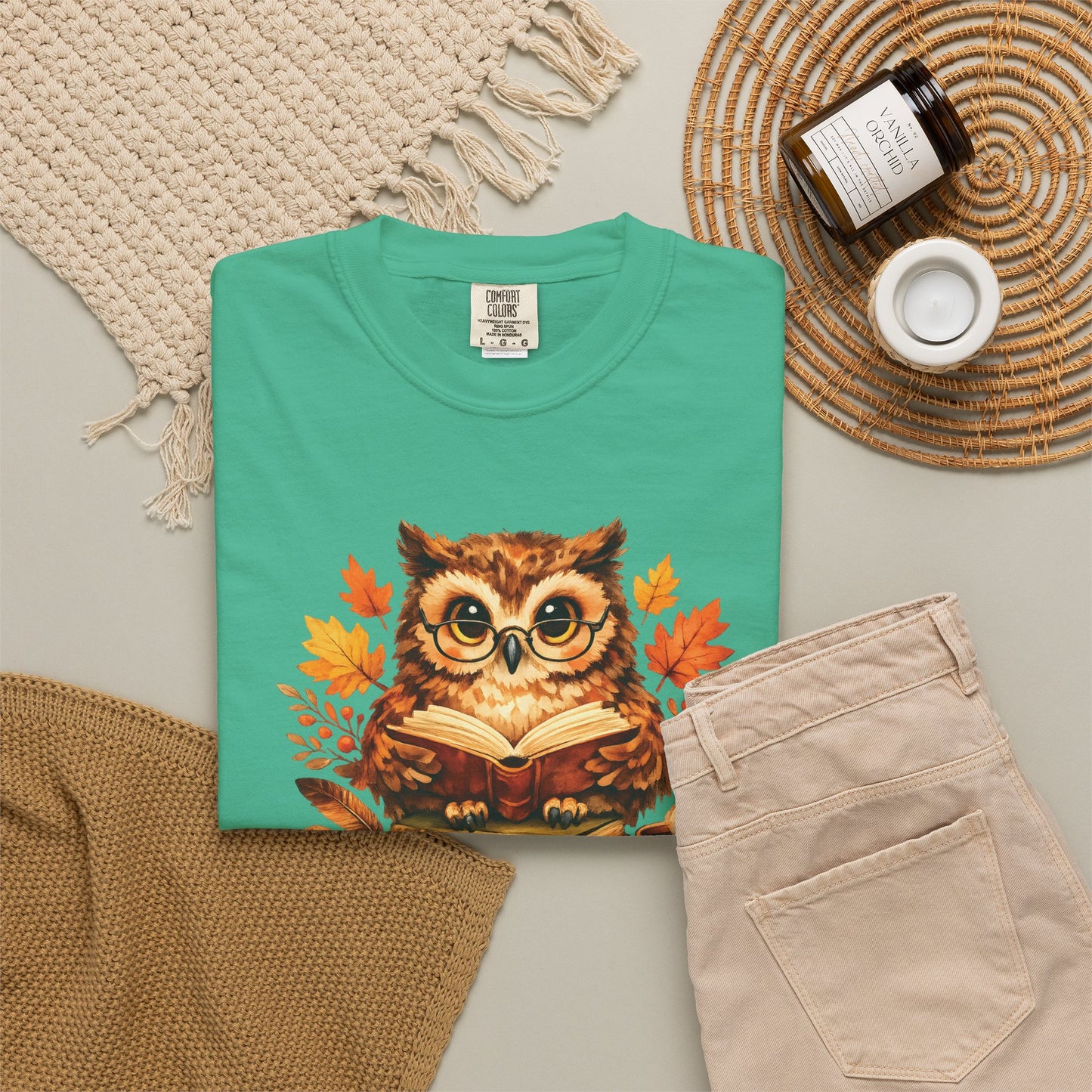 Wise Owl Watercolor Humor Tee | Book Lover Nature Shirt | Whimsical Wildlife Gift
