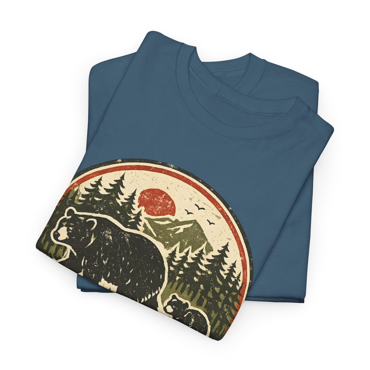 Bear and Cub Retro Badge Tee | Protect What's Wild | Wildlife Lover Gift | Unisex