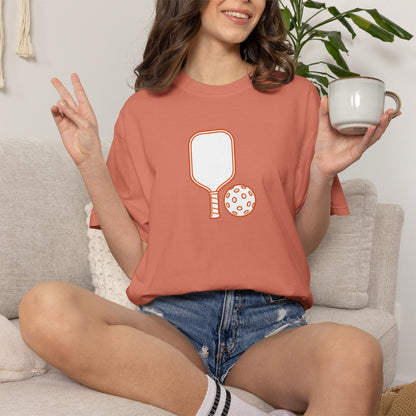 Pickleball Paddle And Ball Icon Tee Minimalist Pickler Unisex T-Shirt