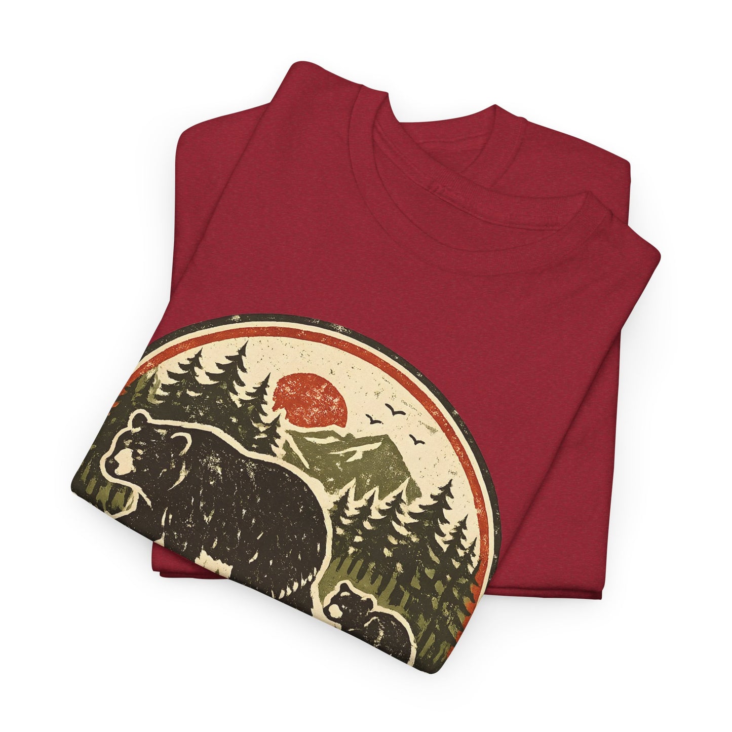Bear and Cub Retro Badge Tee | Protect What's Wild | Wildlife Lover Gift | Unisex