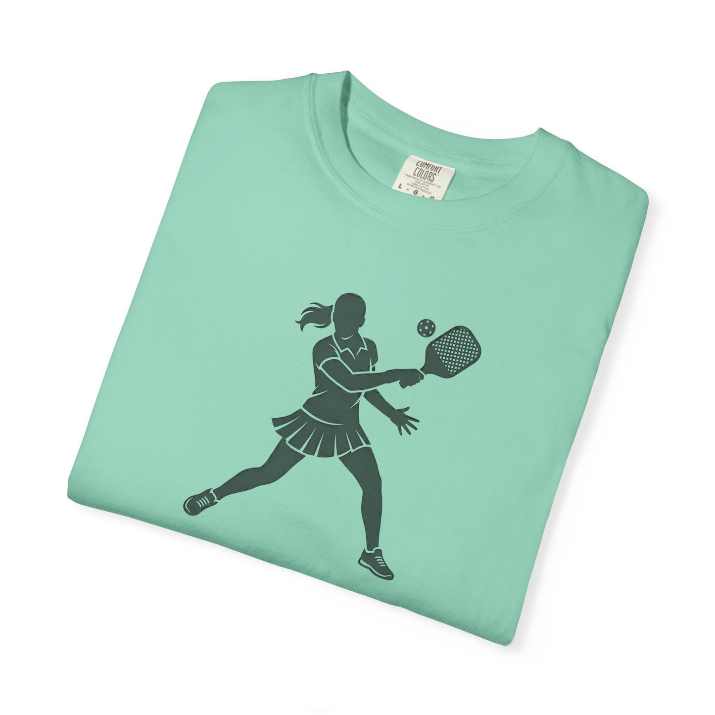 Pickleball Female Silhouette Icon Tee Minimalist Pickler Graphic Women T-Shirt