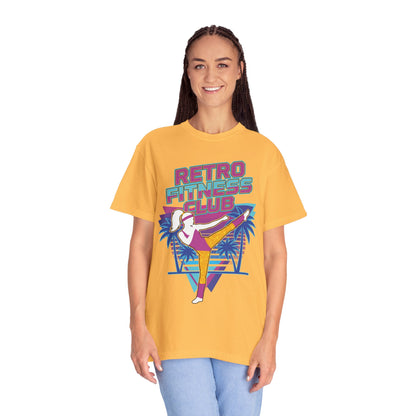 Retro Fitness Club High Kick 80s Tee | Vintage Aerobics Shirt Women