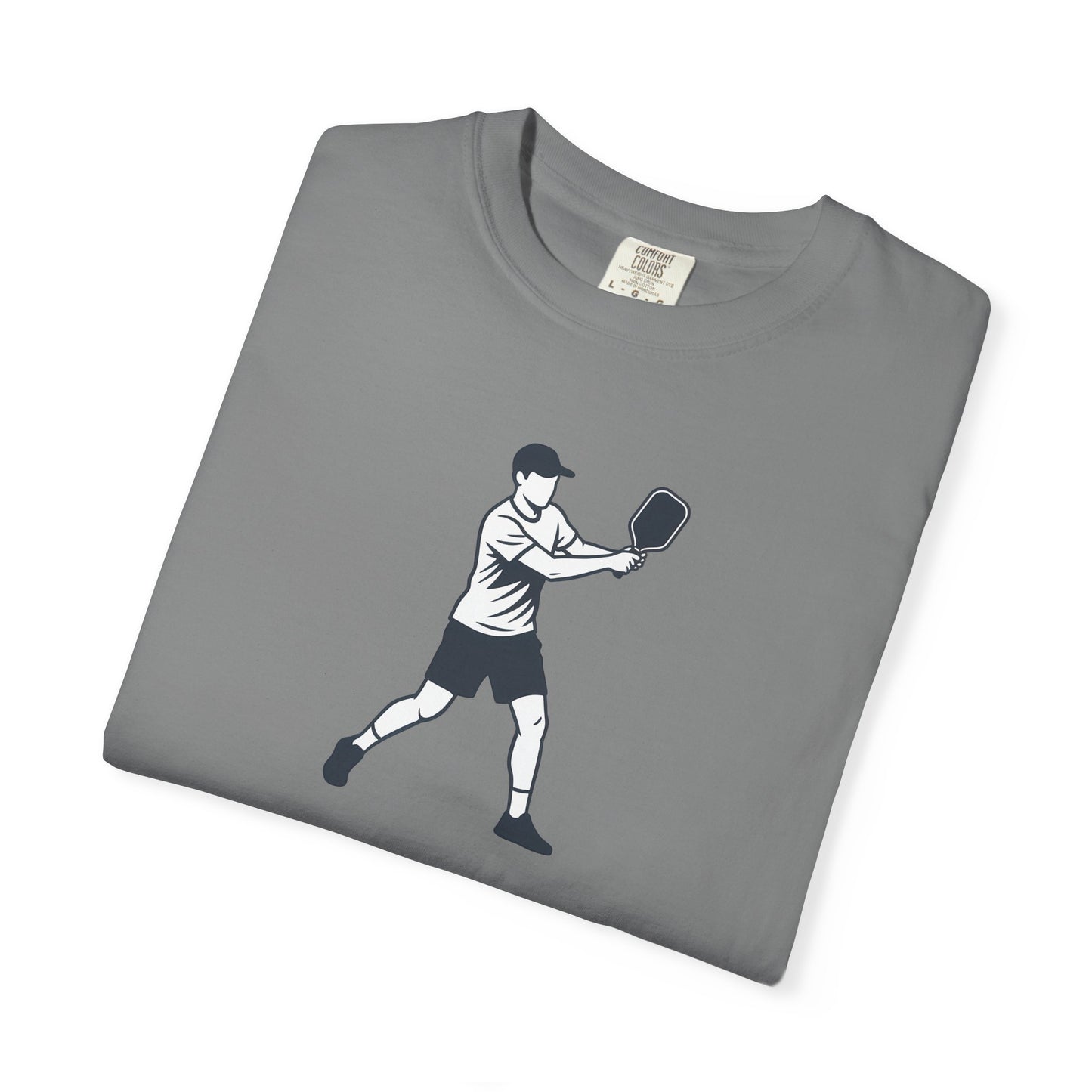 Pickleball Player Silhouette Tee Pickler Minimalist Men's Graphic Shirt