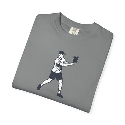 Pickleball Player Silhouette Tee Pickler Minimalist Men's Graphic Shirt