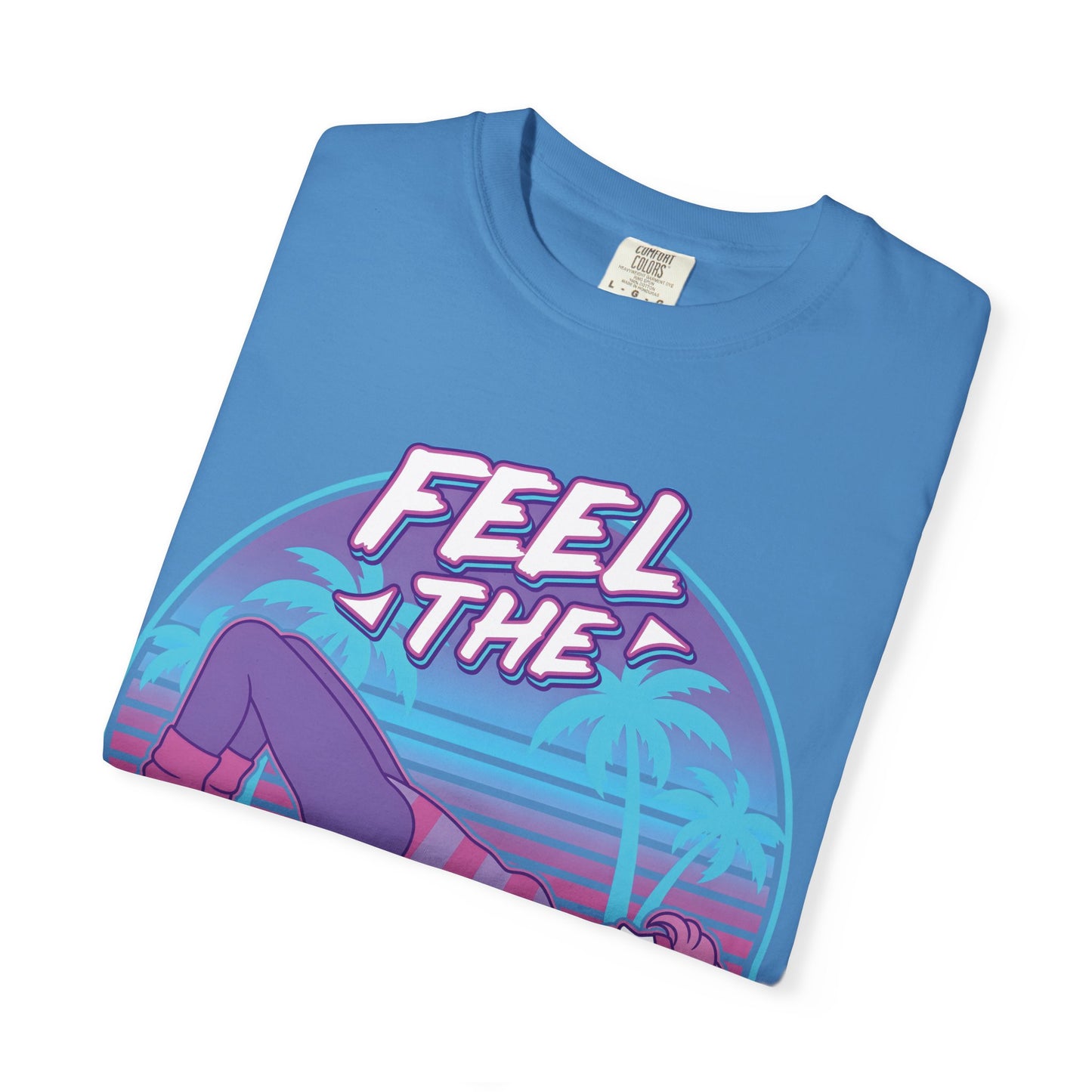 Feel the Burn Retro 80s Glute Thrust Pose Graphic Tee | Vintage Workout Shirt