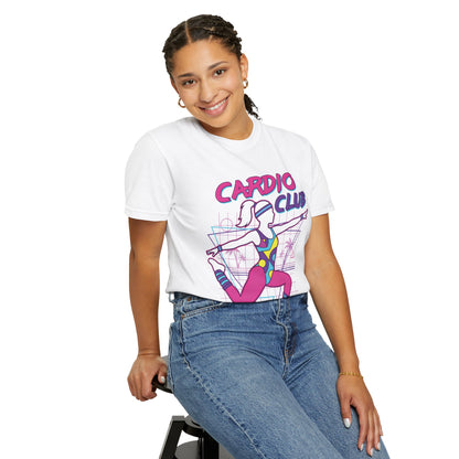 Cardio Club Retro 80s Grid Aerobics Graphic Tee | Vintage Gym Shirt Women