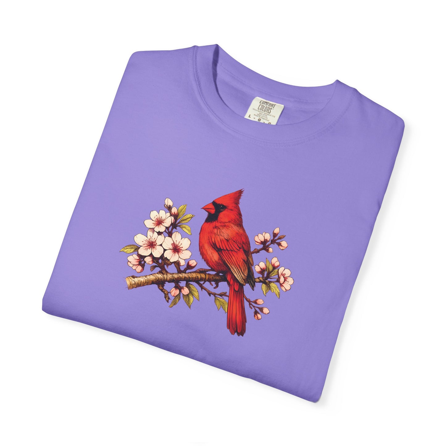 Cardinal Botanical Tee | Vintage Bird Art Shirt | Bird Watcher Gift