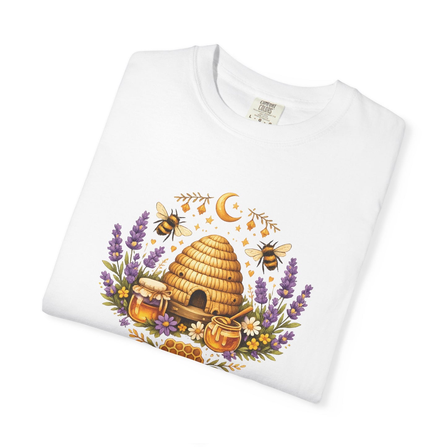 Beehive Honey and Lavender Tee | Vintage Nature Art Shirt | Botanical Garden Gift