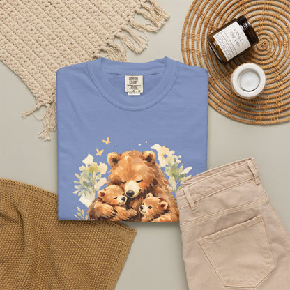 Mother Bear and Cubs Watercolor Tee | Wildlife Art Shirt | Mother Nature Gift | Unisex