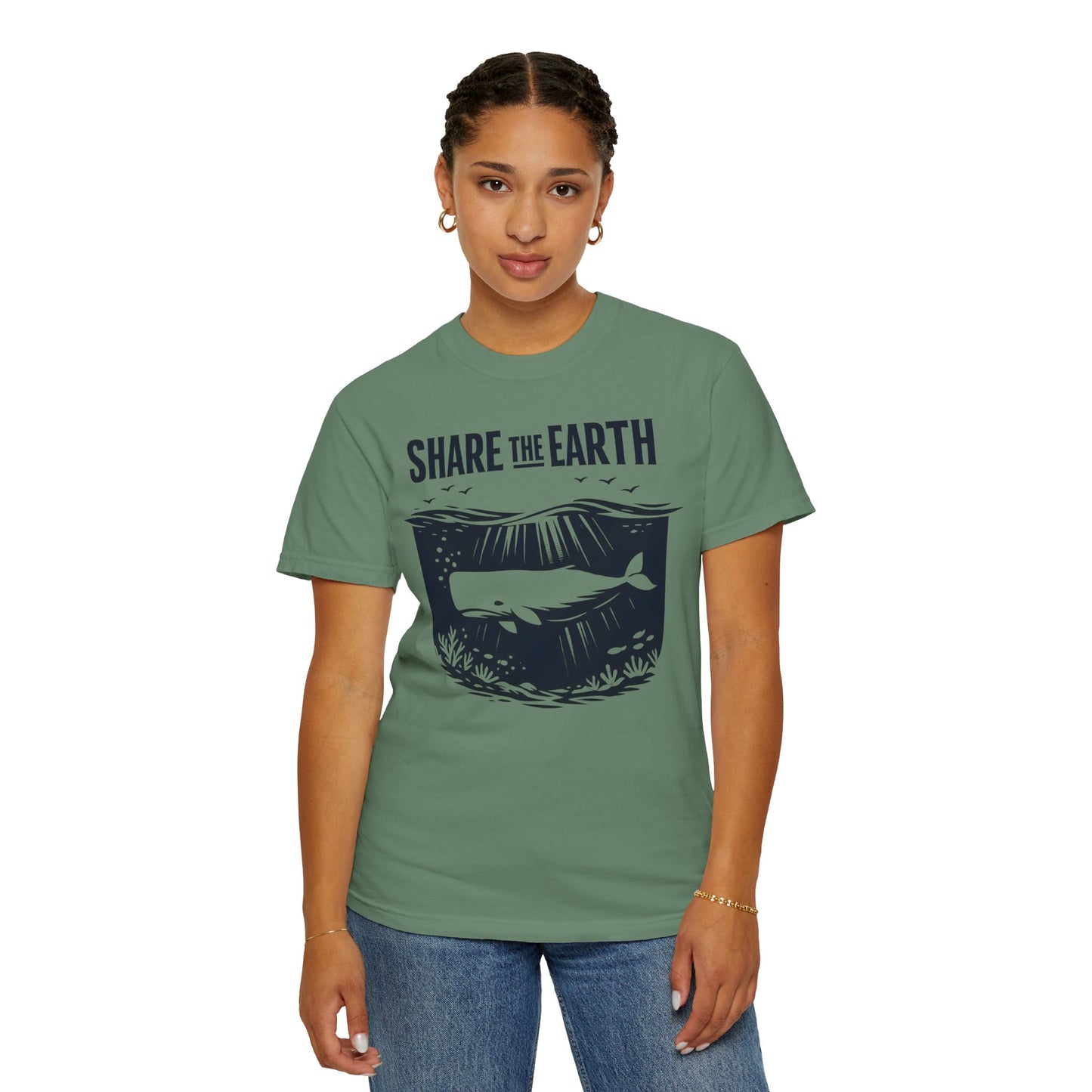 Whale Conservation Tee | Share the Earth Graphic Shirt | Ocean Wildlife Gift | Unisex