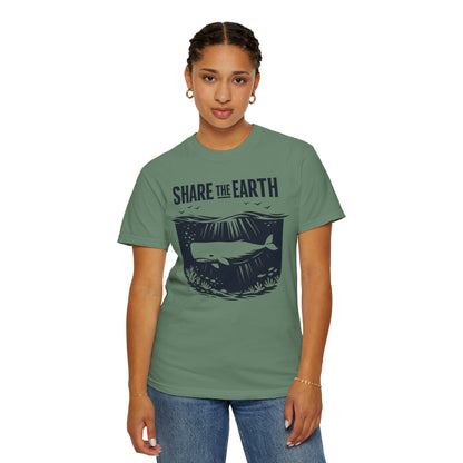 Whale Conservation Tee | Share the Earth Graphic Shirt | Ocean Wildlife Gift | Unisex