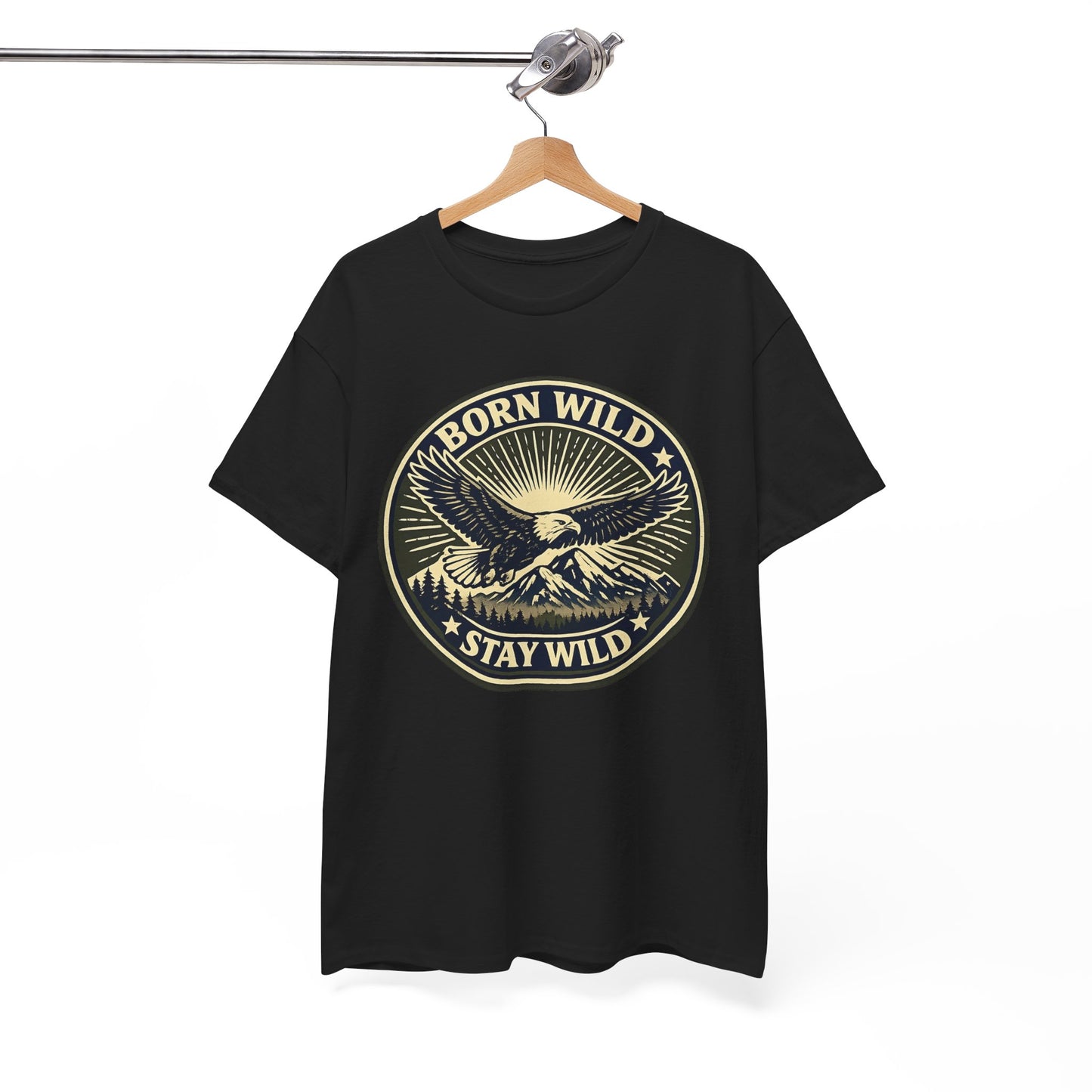 Eagle Ranger Patch Graphic Tee | Mid-Century Outdoor Shirt | Born Wild Stay Wild Unisex