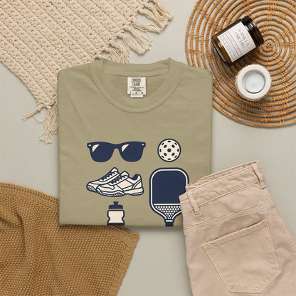 Pickleball Essentials Icon Tee Minimalist Pickler Sport Unisex Graphic Shirt