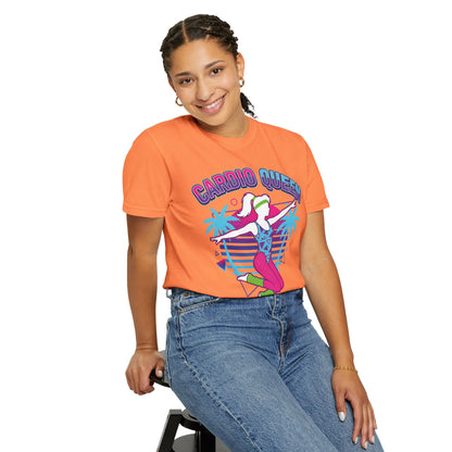 Cardio Queen Retro 80s Aerobics Graphic Tee | Vintage Workout Shirt Women