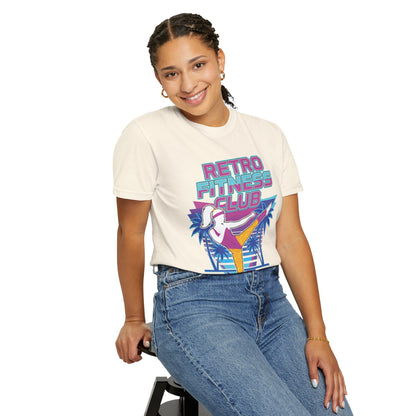 Retro Fitness Club High Kick 80s Tee | Vintage Aerobics Shirt Women