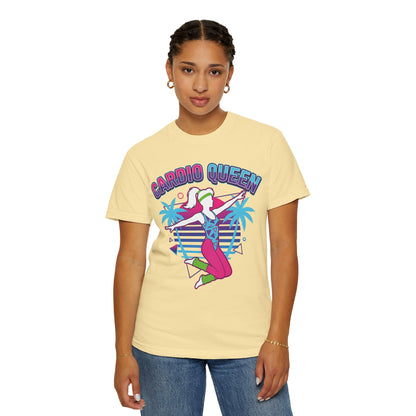 Cardio Queen Retro 80s Aerobics Graphic Tee | Vintage Workout Shirt Women