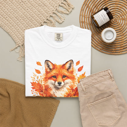 Watercolor Fox Graphic Tee | Autumn Wildlife Art Shirt | Nature Lover Gift | Unisex