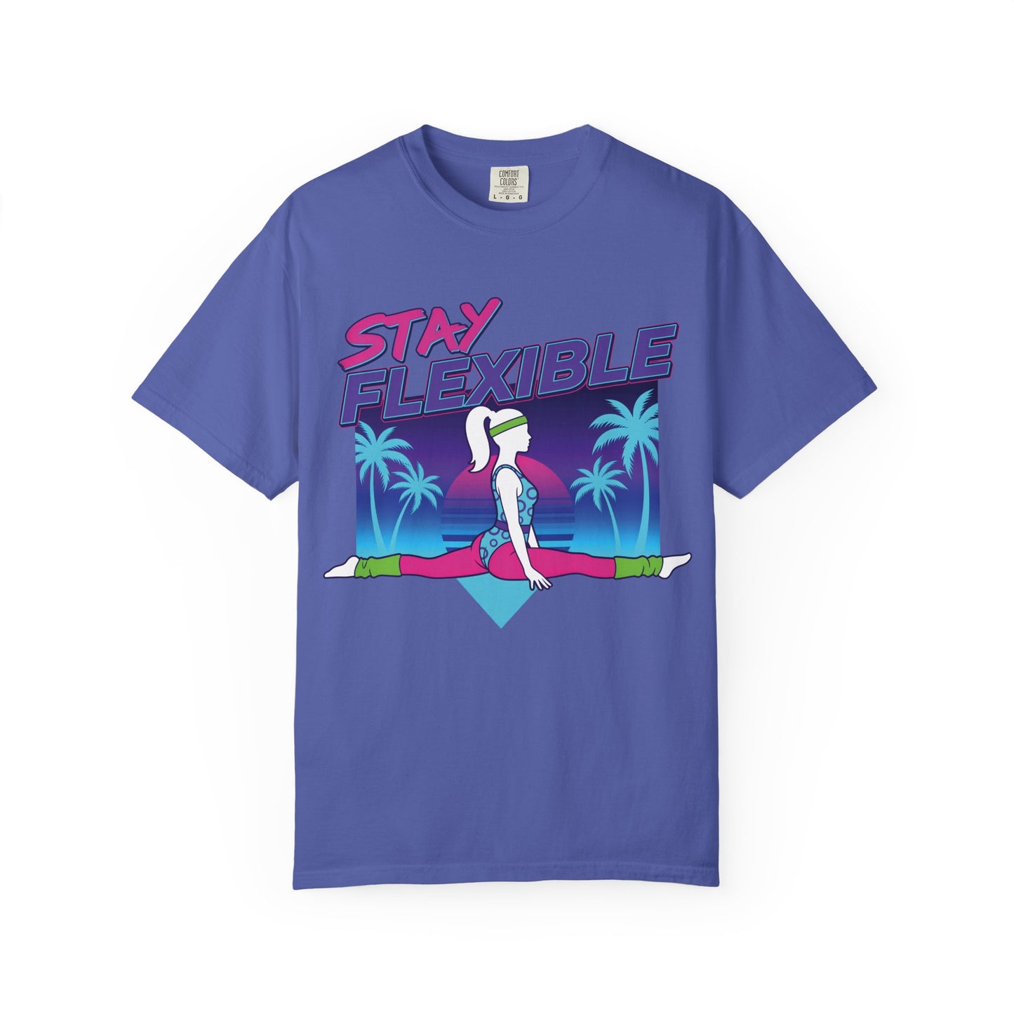 Stay Flexible Retro 80s Splits Aerobics Tee | Vintage Gym Shirt Women