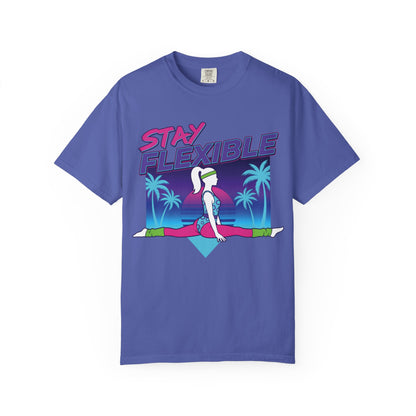 Stay Flexible Retro 80s Splits Aerobics Tee | Vintage Gym Shirt Women