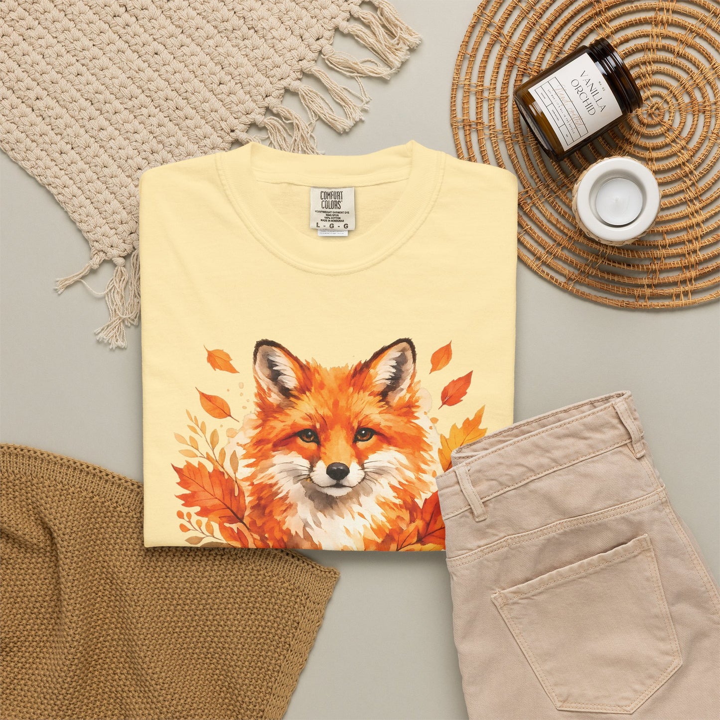 Watercolor Fox Graphic Tee | Autumn Wildlife Art Shirt | Nature Lover Gift | Unisex
