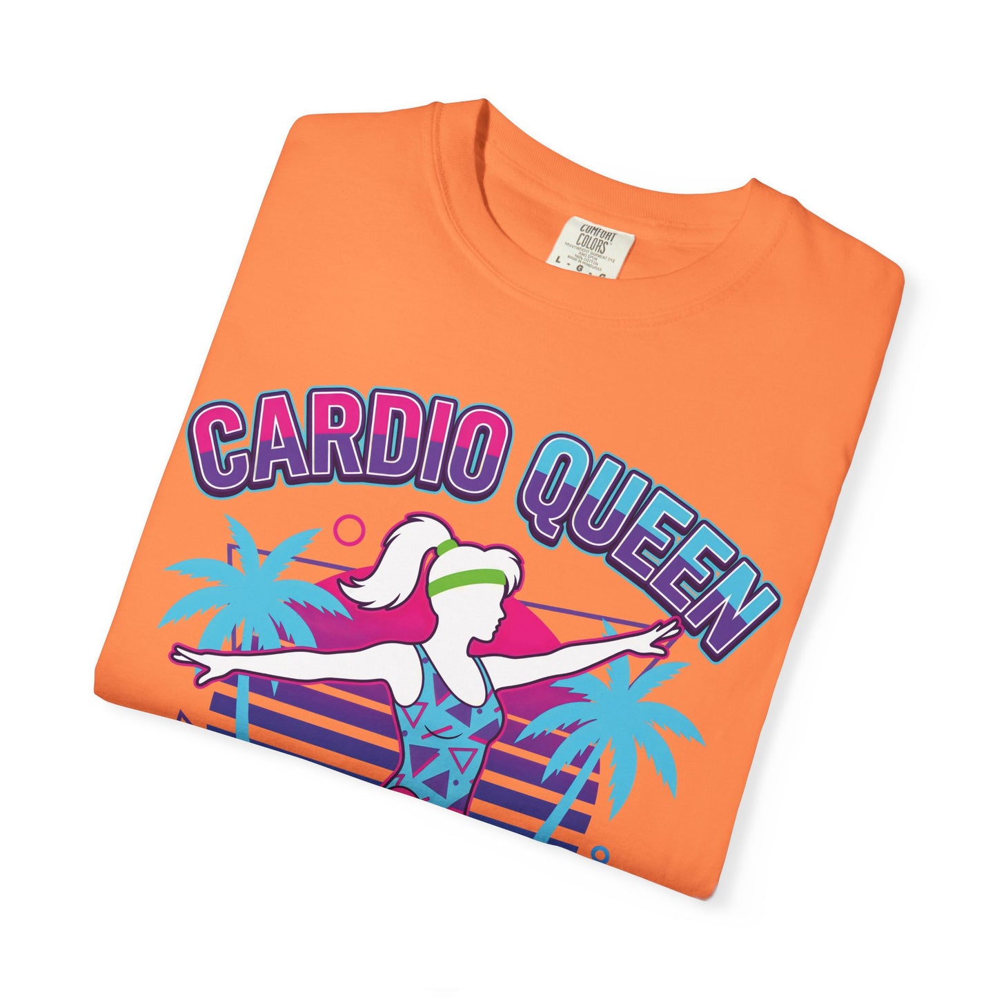 Cardio Queen Retro 80s Aerobics Graphic Tee | Vintage Workout Shirt Women