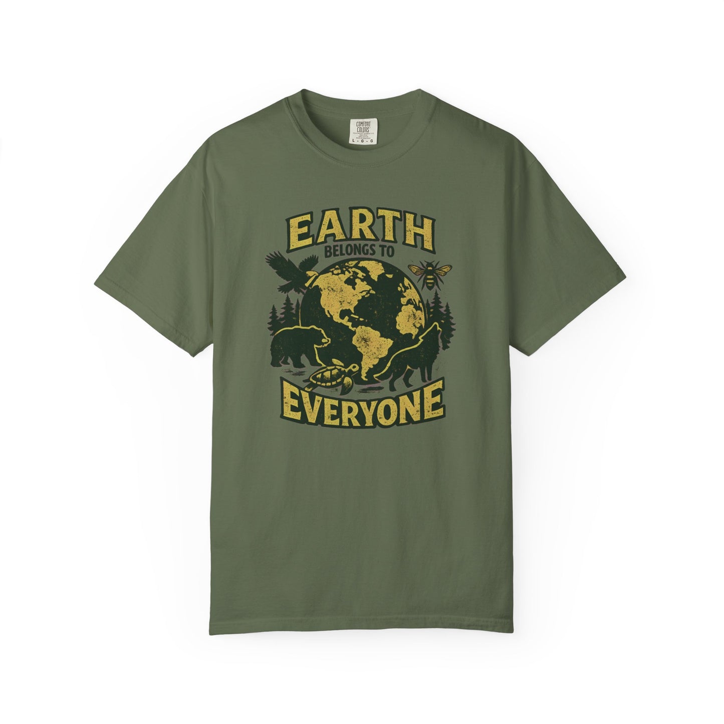 Earth Belongs to Everyone Earth Day Tee | Conservation Art Shirt | Wildlife Gift