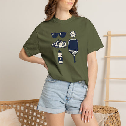 Pickleball Essentials Icon Tee Minimalist Pickler Sport Unisex Graphic Shirt
