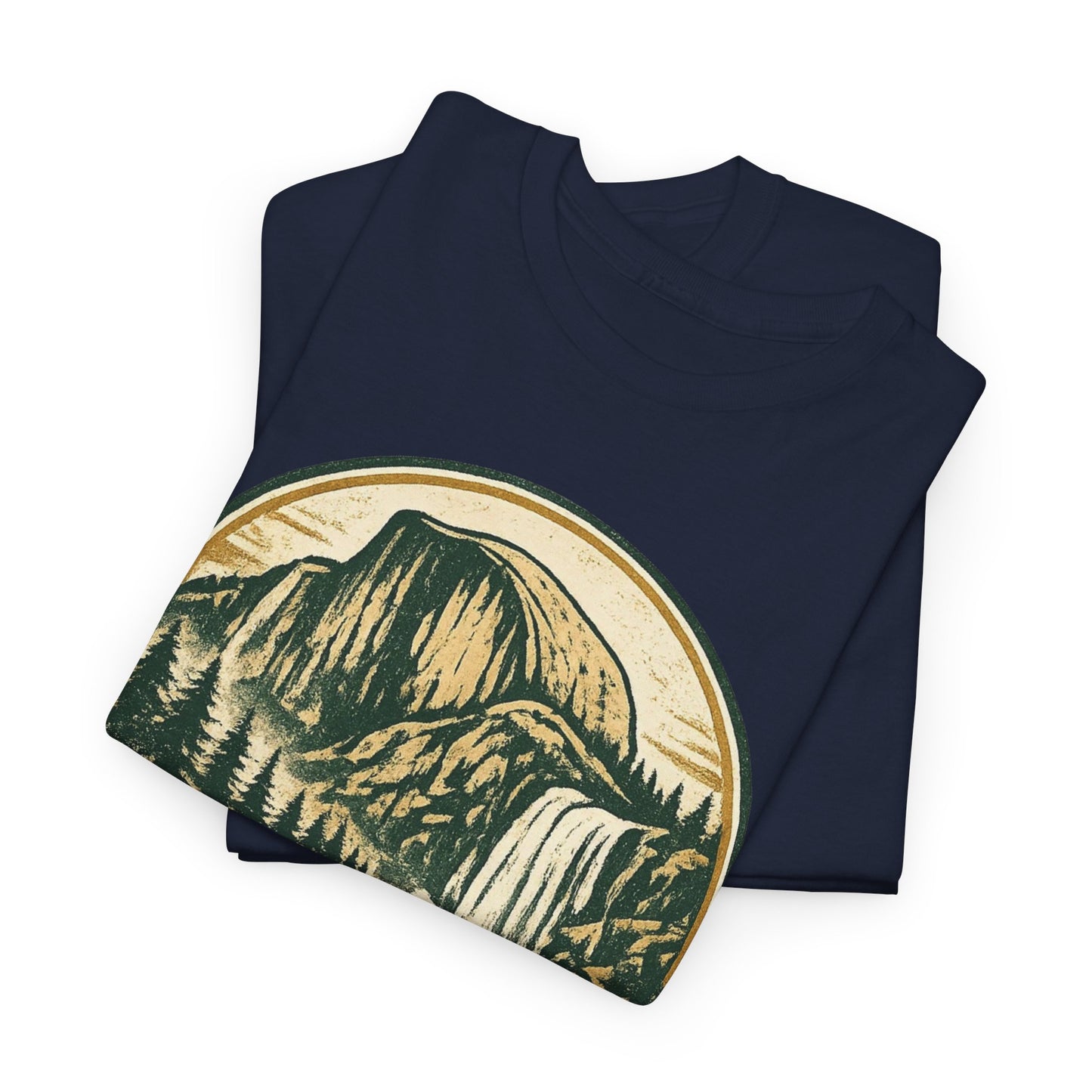 Great Outdoors Retro Badge Tee | Yosemite Half Dome Graphic Shirt | Camping Gift