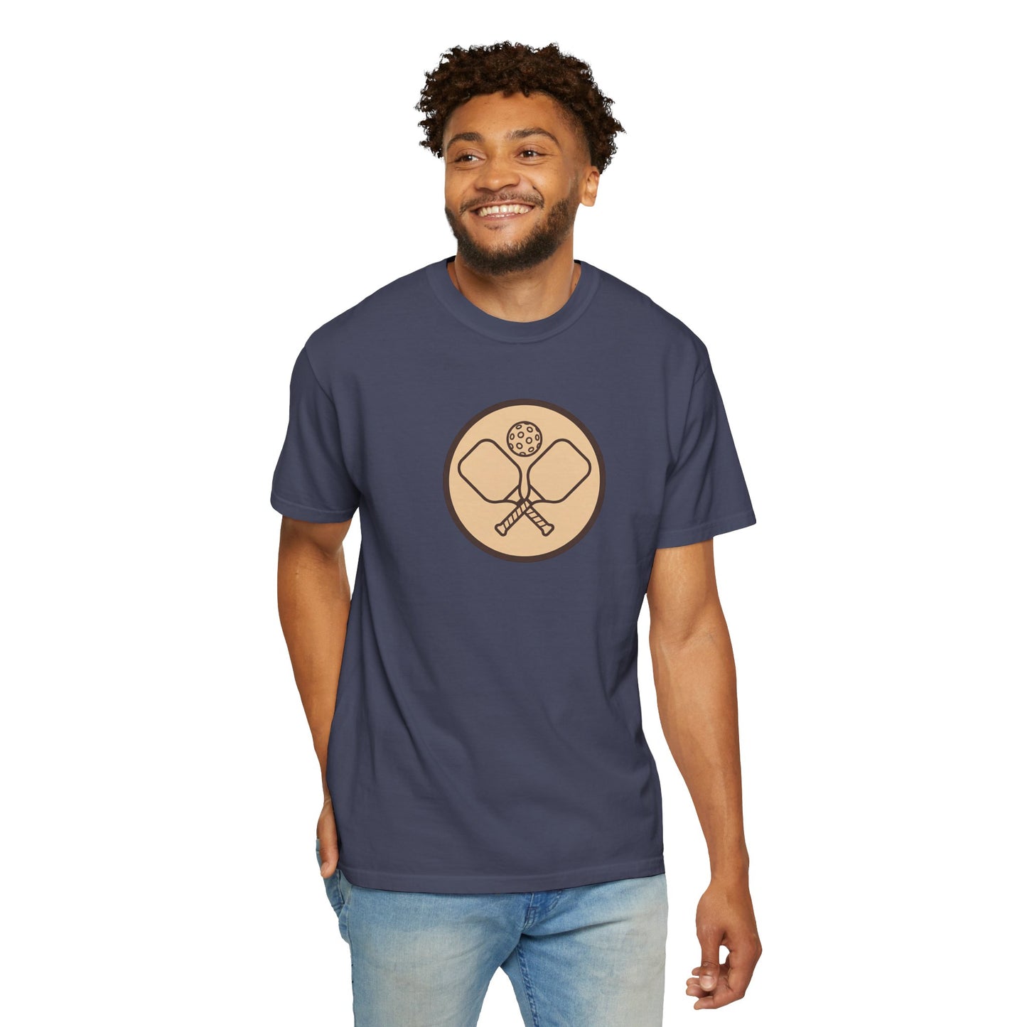 Vintage Pickleball Badge Tee Pickler Crest Minimalist Unisex Shirt