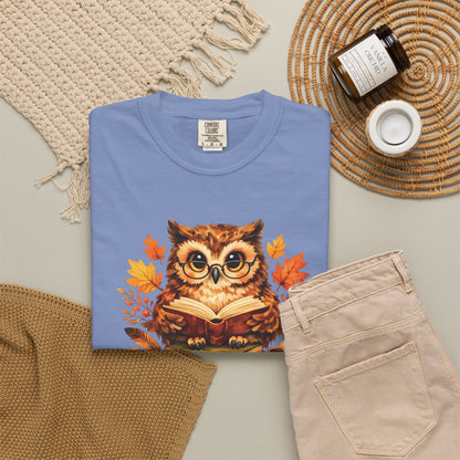 Wise Owl Watercolor Humor Tee | Book Lover Nature Shirt | Whimsical Wildlife Gift